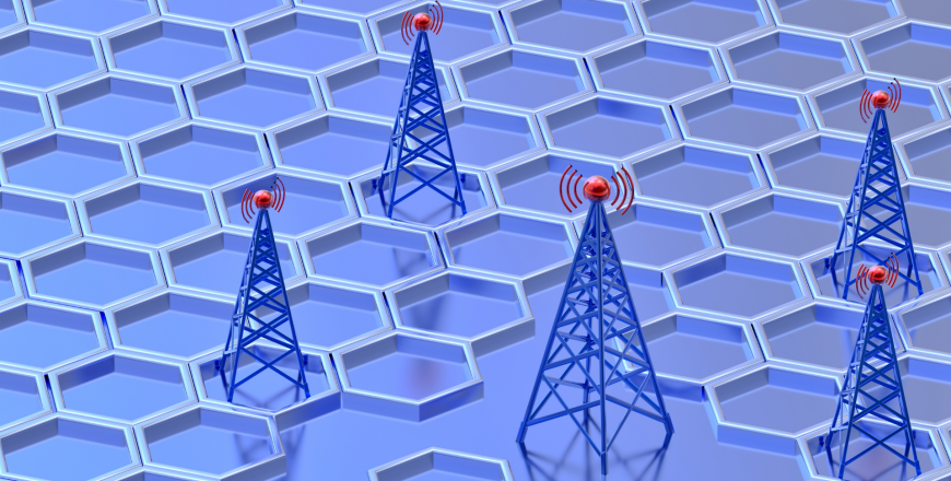 Digital transmitters send signals from radio tower