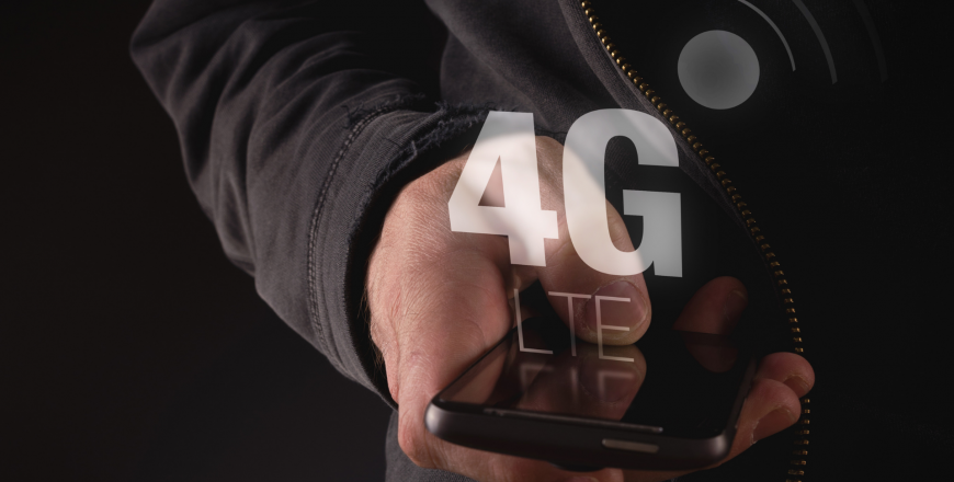 Telecom professional holding device enabled with 4G technology