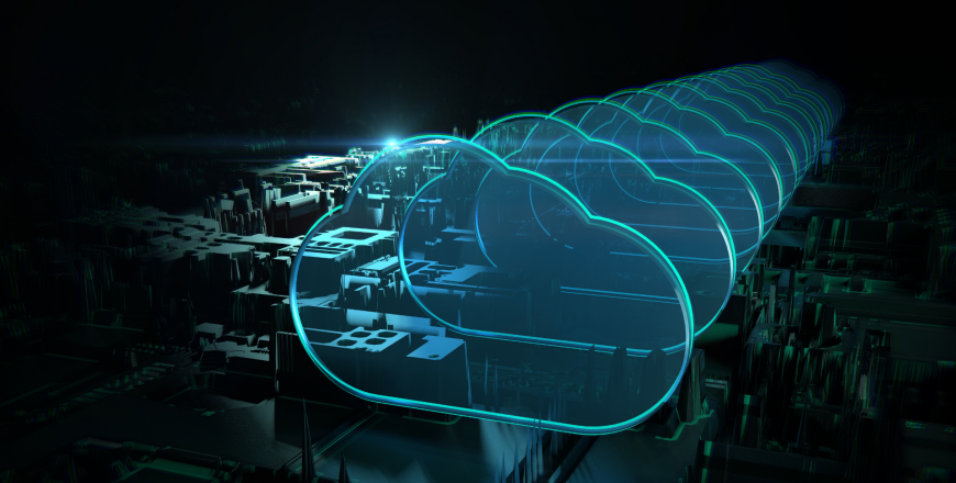 Cloud computing digital concept