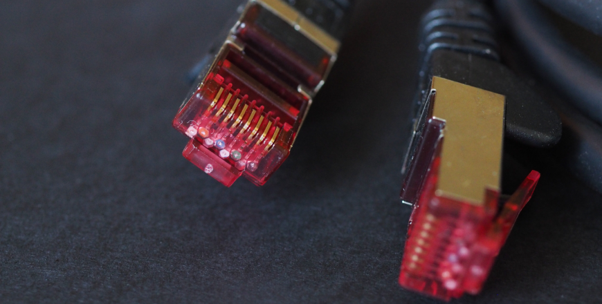 RJ45 plug for LAN local area network access connection