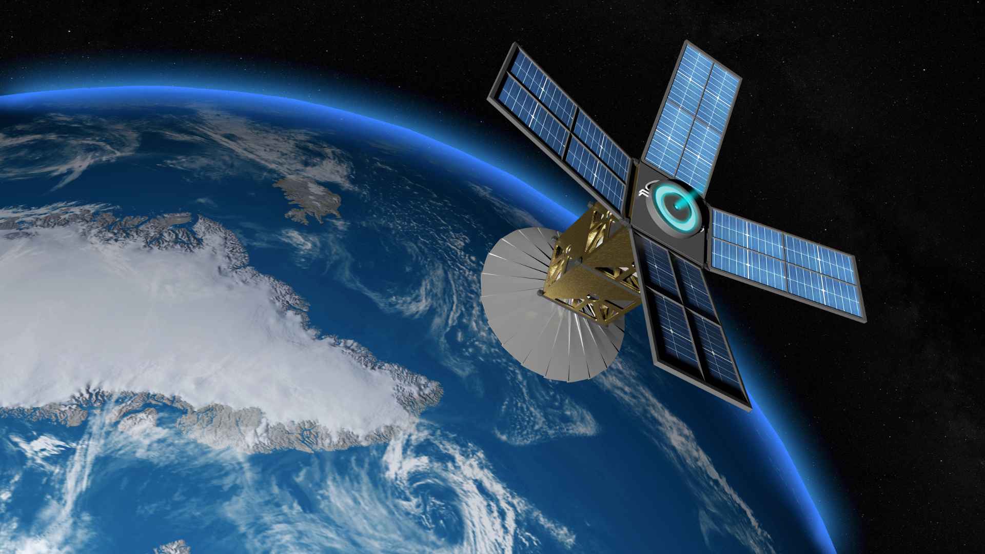 Satellite orbiting the earth