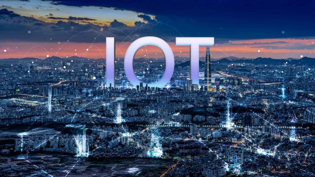 A smart city connected by internet of things devices