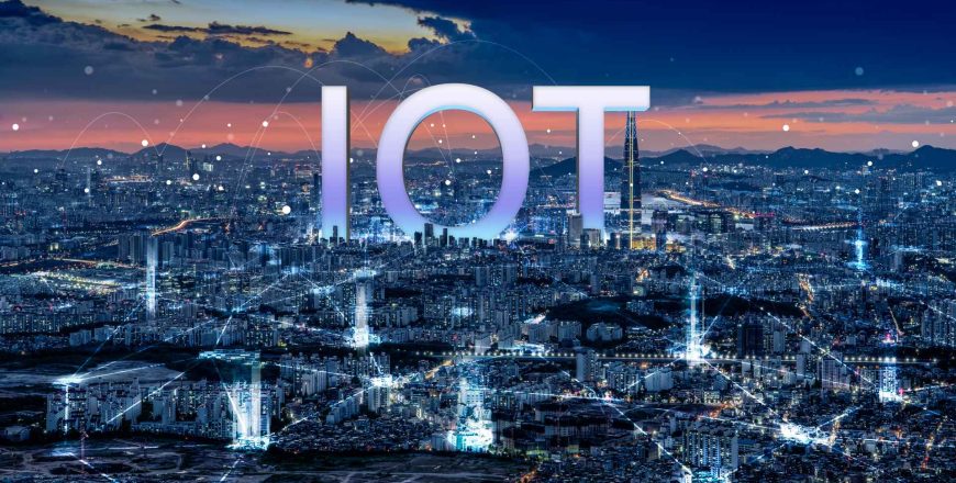 A smart city connected by internet of things devices