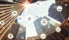Buildings in smart city connected by wireless communication network