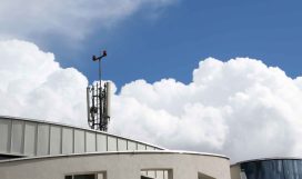 GSM UMTS mobile network antenna on a building