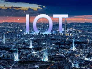 A smart city connected by internet of things devices