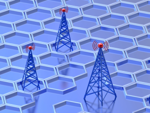 Digital transmitters send signals from radio tower