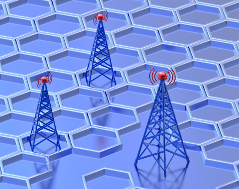 Digital transmitters send signals from radio tower