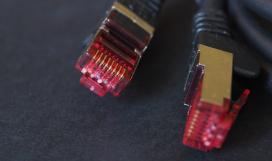 RJ45 plug for LAN local area network access connection
