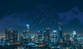 4G LTE connectivity within the city with skyscrapers
